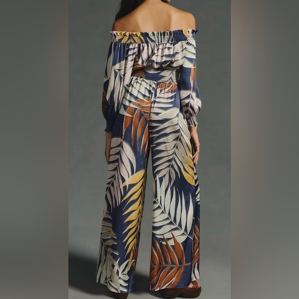 NWT Anthropologie Hutch off Shoulder Jumpsuit Size Medium Petite - Picture 2 of 16
